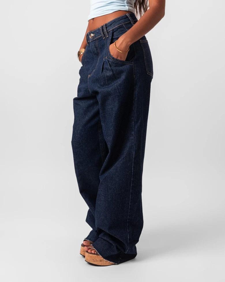 CALÇA JEANS PREGAS TAYLOR